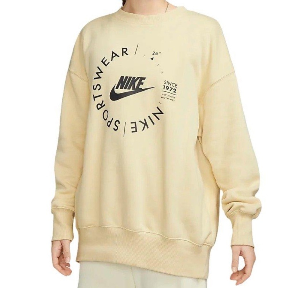 Nike essential oversized fleece sweatshirt Small women yellow Phoenix